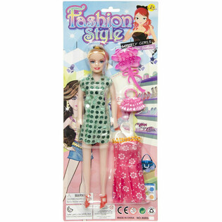 Búp Bê Thời Trang Kèm Váy Vỉ Treo (12 cái)