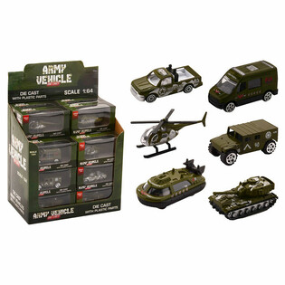 M&Ocirc; H&Igrave;NH KIM LOẠI DIE CAST - XE QU&Acirc;N SỰ HỖN HỢP TỈ LỆ 1:64 (HỘP 24 CHIẾC)