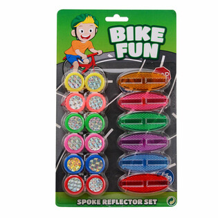 BIKE FUN - Bộ 18 Miếng Phản Quang Gắn Căm Xe Đạp Tr&ecirc;n Thẻ Treo (1 bộ)
