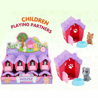 Nh&agrave; Th&uacute; Cưng Mini K&egrave;m Th&uacute; Cưng Hộp Trưng B&agrave;y (24 chiếc)