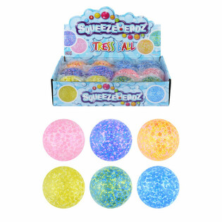 B&oacute;ng B&oacute;p Xả Stress Squeeze Beadz &Oslash;7cm K&egrave;m Khay Trưng B&agrave;y (12 C&aacute;i)