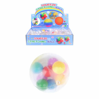 B&oacute;ng B&oacute;p Squeeze Ball &Oslash;6cm k&egrave;m Pom Pom (Hộp Trưng B&agrave;y 12 Quả)