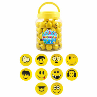 B&oacute;ng Nảy Mặt Cười Smiley Funny Faces &Oslash;3.3cm Trong Hũ (72 c&aacute;i)
