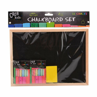 Bộ bảng đen CREA KIDS 29x21CM k&egrave;m phấn v&agrave; m&uacute;t rửa (12 m&oacute;n)