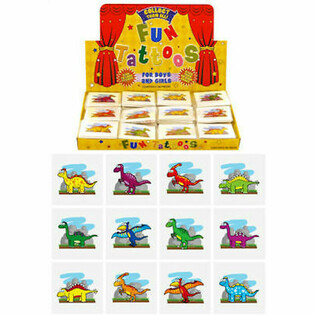 H&igrave;nh Xăm D&aacute;n Khủng Long Vui Nhộn - Mẫu: Khủng Long, 12 H&igrave;nh Xăm Mỗi G&oacute;i TRONG HỘP TRƯNG B&Agrave;Y (48 g&oacute;i)