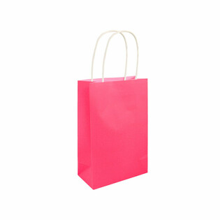 T&uacute;i Giấy C&oacute; Quai X&aacute;ch - 14x21x7cm - M&agrave;u: Hồng Neon (24 c&aacute;i)