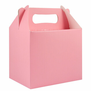 Hộp Qu&agrave; Tặng / Hộp Đựng B&aacute;nh Kẹo M&agrave;u Hồng 14x18x10 cm (12 chiếc)