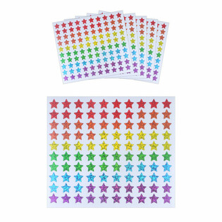 NH&Atilde;N D&Aacute;N FUN STICKERS - H&Igrave;NH NG&Ocirc;I SAO M&Agrave;U SẮC - 100 NH&Atilde;N D&Aacute;N/TỜ (5 tờ)