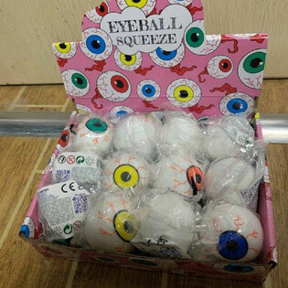 Đồ Chơi B&oacute;p Tay H&igrave;nh Mắt Squeeze Eyeball trong Hộp Trưng B&agrave;y (12 chiếc)