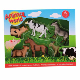 ANIMAL WORLD - BỘ ĐỒ CHƠI 6 M&Ocirc; H&Igrave;NH ĐỘNG VẬT TRANG TRẠI (1 Bộ)