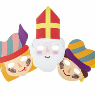 SINTERKLAAS - MẶT NẠ XỐP TH&Aacute;NH NICOLAS & PIET (48 c&aacute;i)