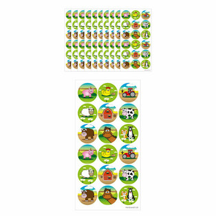 STICKER NGỘ NGHĨNH - H&Igrave;NH D&Aacute;N ĐỘNG VẬT N&Ocirc;NG TRẠI - 18 H&Igrave;NH/TỜ (10 tờ)