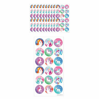 Nh&atilde;n D&aacute;n Unicorn Kỳ L&acirc;n Vui Nhộn - 18 Nh&atilde;n Mỗi Tờ (Hộp 10 Tờ)