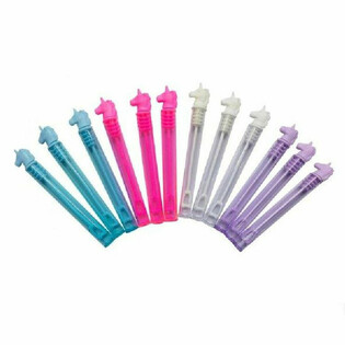 Que thổi bong b&oacute;ng Unicorn nhiều m&agrave;u (G&oacute;i 12 c&acirc;y)