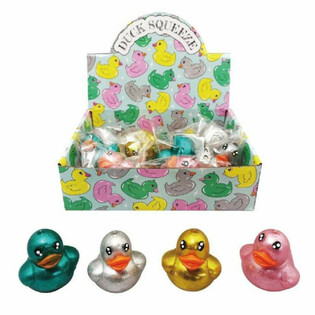 Đồ Chơi Vịt B&oacute;p K&ecirc;u Squeeze Ducks k&egrave;m Khay Trưng B&agrave;y (12 con)