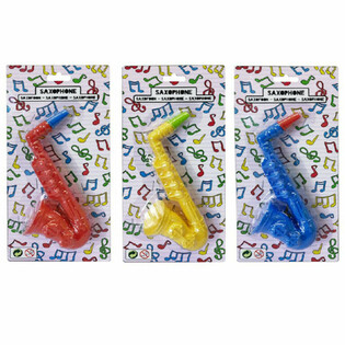 K&egrave;n Saxophone Đồ Chơi - 16 cm - Nhiều M&agrave;u - Bộ 12 C&aacute;i Tr&ecirc;n Vỉ