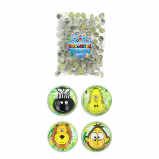 B&oacute;ng Nảy Đồ Chơi Mix Th&uacute; Rừng - &Oslash; 3.3 Cm (100 quả)