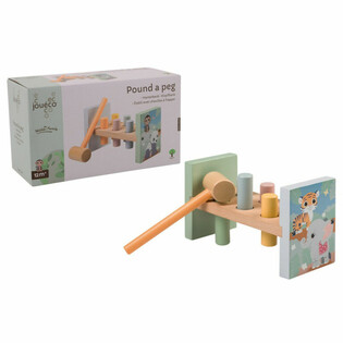 JOUECO - Bộ Đồ Chơi Đập Gỗ Hình Động Vật Hoang Dã - Cho trẻ từ 12 tháng (1 bộ)
