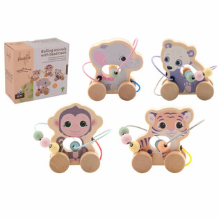 JOUECO - Luồn Hạt Gỗ Động Vật Hoang Dã - Từ 12 Tháng