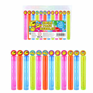 C&acirc;y thổi bong b&oacute;ng x&agrave; ph&ograve;ng Smiley nhiều m&agrave;u (1 G&oacute;i 12 c&acirc;y)
