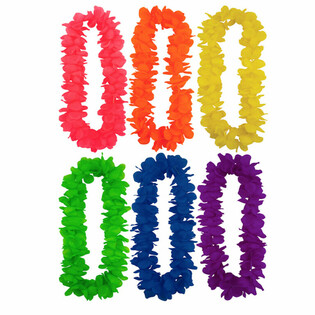 V&ograve;ng Hoa Hawaii Dạ Quang Neon Mix M&agrave;u (12 chiếc)