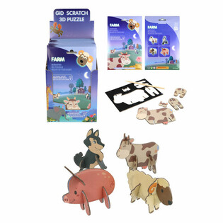 BỘ ĐỒ CHƠI C&Agrave;O H&Igrave;NH 3D - ĐỘNG VẬT N&Ocirc;NG TRẠI (18 miếng)