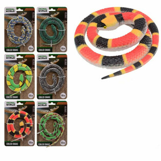 Đồ chơi Rắn Animal World tr&ecirc;n Thẻ (60 cm) - Hộp trưng b&agrave;y 24 c&aacute;i