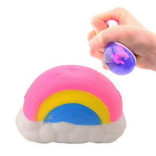 B&oacute;ng B&oacute;p Squishy Kỳ L&acirc;n Cầu Vồng Trong Hộp Trưng B&agrave;y (12 C&aacute;i)