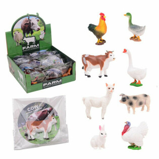 ANIMAL WORLD - Động vật N&ocirc;ng trại trong Hộp Trưng b&agrave;y (36 c&aacute;i)