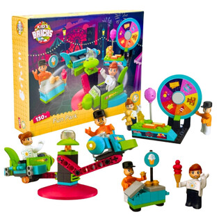 KIDS BRICKS FUN PARK - BỘ XẾP H&Igrave;NH KHỐI - 130 CHI TIẾT (1 bộ)