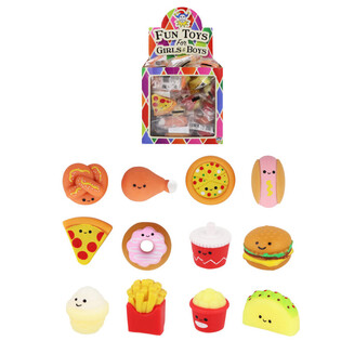 Đồ Chơi B&oacute;p Squishy Thức Ăn Nhanh Hộp Bốc Thăm - K&egrave;m Khay Trưng B&agrave;y (60 chiếc)