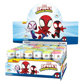 Bong B&oacute;ng X&agrave; Ph&ograve;ng Spidey Spiderman Amazing Friends - 60ml - Hộp Trưng B&agrave;y (36 c&aacute;i)