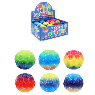 B&Oacute;NG NẢY RAINBOW SPACE TRONG HỘP TRƯNG B&Agrave;Y (24 quả)