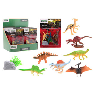 ANIMAL WORLD - Bộ Đồ Chơi Khủng Long 8 M&oacute;n - Hộp Trưng B&agrave;y (12 bộ)