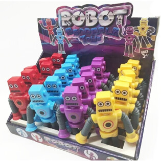 ROBOT ĐỒ CHƠI UỐN DẺO LINH HOẠT - NHIỀU M&Agrave;U - TRONG HỘP TRƯNG B&Agrave;Y (24 chiếc)
