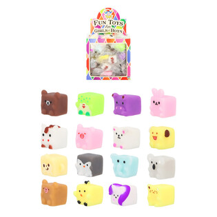 Đồ Chơi Squishy Hộp Bốc Thăm - Động Vật H&igrave;nh Lập Phương - K&egrave;m Khay Trưng B&agrave;y (96 chiếc)