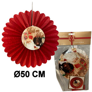 QUẠT TRANG TRÍ SINTERKLAAS Ø50 CM - CÓ THỂ GẤP GỌN (6 cái)