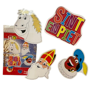 SINTERKLAAS SINT & PIET - BỘ 4 BIỂN TRANG TRÍ HAI MẶT SINTERKLAAS (6 bộ)