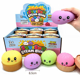 RAGE - Đồ Chơi Squishy B&aacute;nh Bao Dumpling LỚN (8.5x8.5x4.8 cm) - Viral Fidget Toy 2026 (12 C&aacute;i)