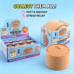 RAGE - Đồ Chơi Squishy SUGAR EDITION B&aacute;nh Bao Dumplings NHỎ (5.3 x 5.3 x 4.1 Cm) Viral 2026 Fidget Toy (24 C&aacute;i)