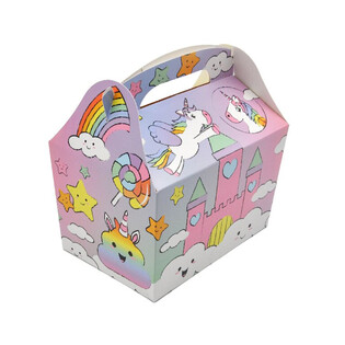 HỘP ĐỰNG THỨC ĂN TRẺ EM: H&Igrave;NH KỲ L&Acirc;N UNICORN - K&iacute;ch thước 18.5x12x19 CM - KIDSBOX (24 chiếc)