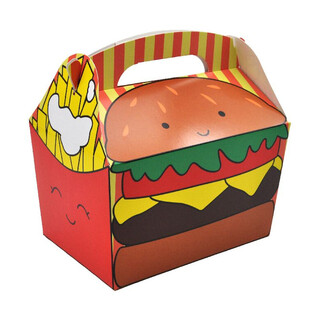 HỘP THỨC ĂN TRẺ EM: B&Aacute;NH HAMBURGER & KHOAI T&Acirc;Y CHI&Ecirc;N - K&iacute;ch thước 18.5x12x19 CM - (24 c&aacute;i)