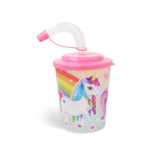 CỐC UỐNG NƯỚC / CỐC KEM CÓ ỐNG HÚT – KỲ LÂN UNICORN (12 cái)