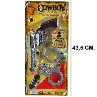 BỘ ĐỒ CHƠI COWBOY TR&Ecirc;N VỈ CARD - MẪU 5 (6 c&aacute;i)
