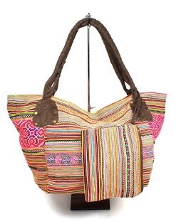 Túi Thổ Cẩm B-Fair Brocante Cỡ Lớn Quai Nâu (1 chiếc)
