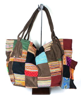 Túi Vải Patchwork B-Fair Cỡ Lớn Màu Nâu (1 chiếc)