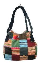 Túi Thổ Cẩm Patchwork B-Fair Nhỏ Đen - Thủ Công (1 cái)