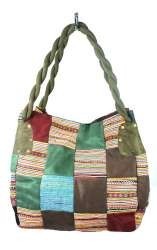 TÚI VẢI GHÉP PATCHWORK B-FAIR NHỎ XANH LÁ (1 cái)