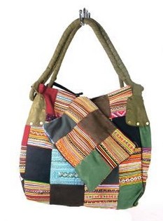 Mã SP: 97731B - TÚI PATCHWORK B-FAIR NHỎ XANH LÁ (1 cái)