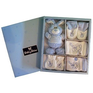 Set Qu&agrave; Tặng Sơ Sinh 5 M&oacute;n BABY BOW - B&eacute; Trai
